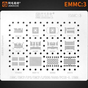 AMAOE EMMC3 Stencil-EMMC3, EMMC/EMCP/UFS/UMCP/LPDDR/PCIE/NAND