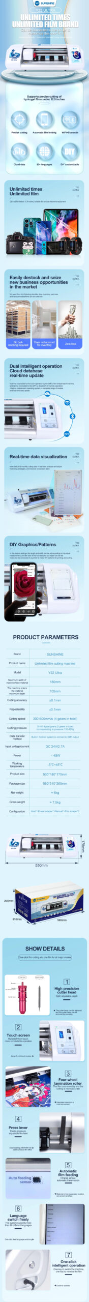 Sunshine Y22 Ultra Film Cutting Machine