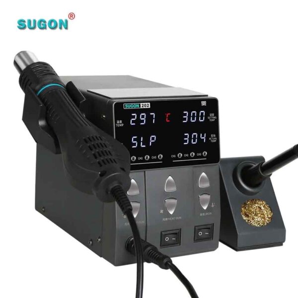 Sugon 202 2in1 Soldering Iron & Hot Air Gun Rework Station Electric For PCB - IC/SMD/BGA