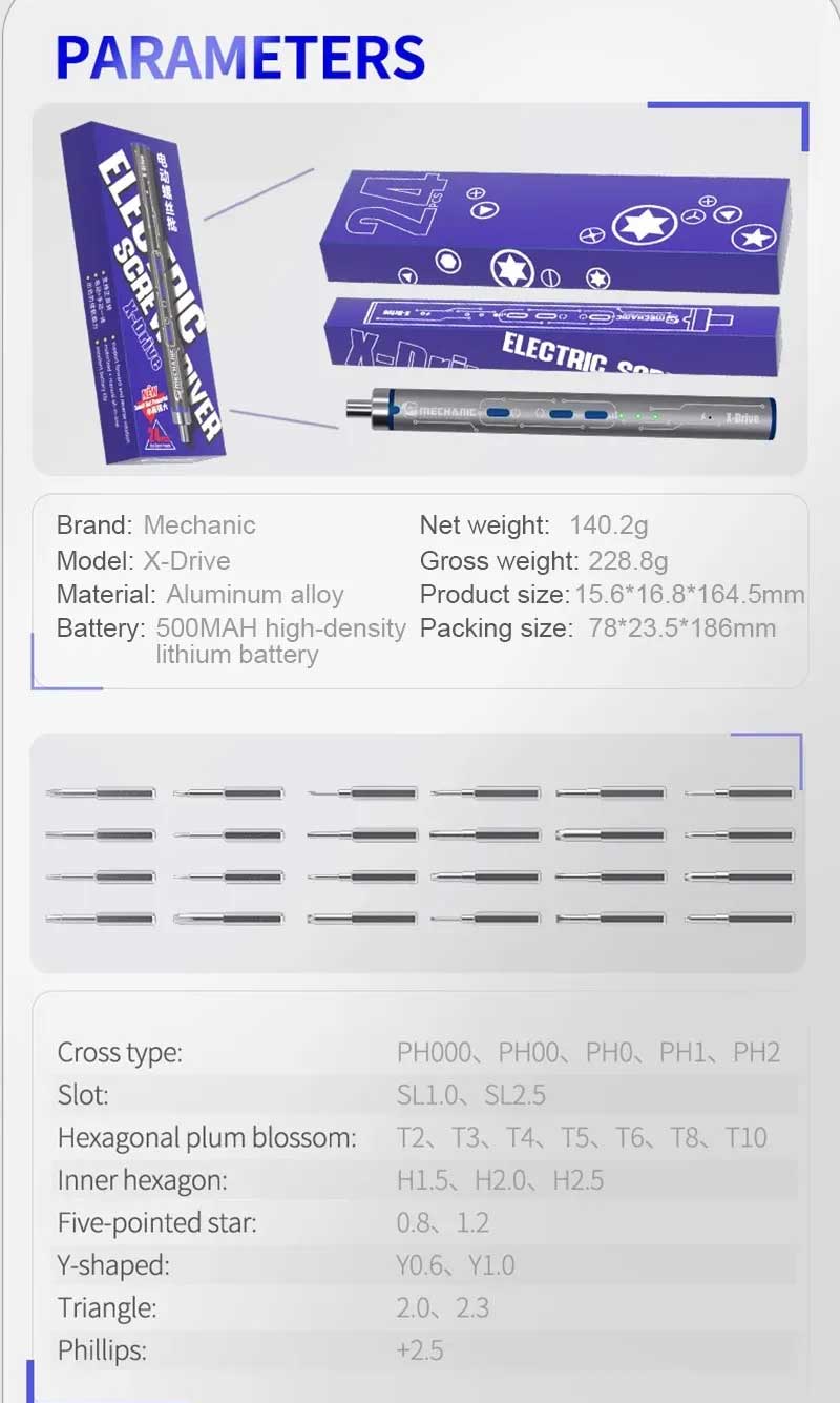 Mechanic X-Drive Electric Screwdriver