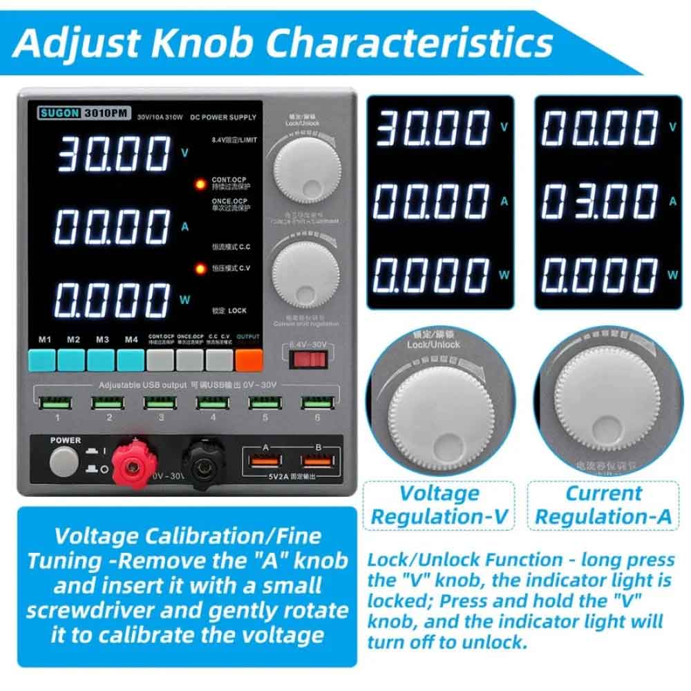 SUGON 3010PM Adjustable Digital DC Power Supply