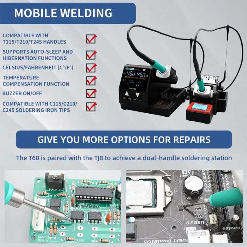 Sugon T60-TJ8 Double Station Soldering Station