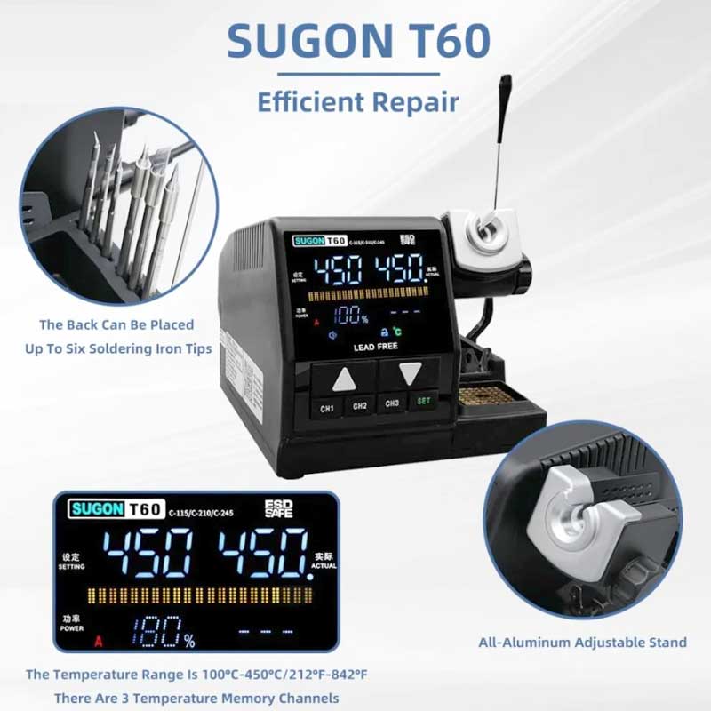 Sugon T60-TJ8 Double Station Soldering Station